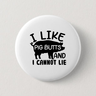 Macaron Rond 5 Cm Fête des pères Mens Bbq I Like Pig Butts Grill