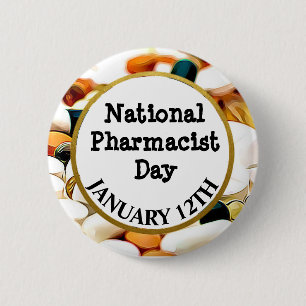 Macaron Rond 5 Cm Fête nationale des pharmaciens 12 janvier