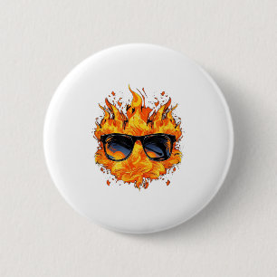 Macaron Rond 5 Cm Feu Cool Et Flammes Gles _1