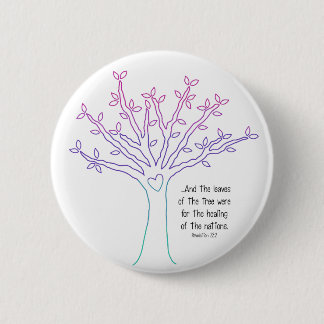 Macaron Rond 5 Cm Feuille du bouton d'arbre