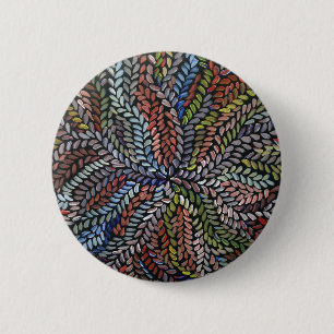 Macaron Rond 5 Cm Feuille multicolore de médecine de buisson