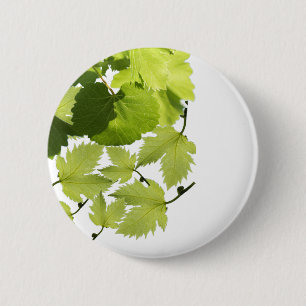 Macaron Rond 5 Cm Feuilles verts de vigne