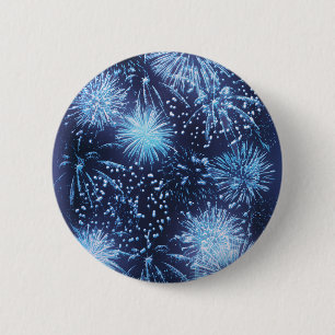Macaron Rond 5 Cm Feux d'artifice éclatant des boutons et des