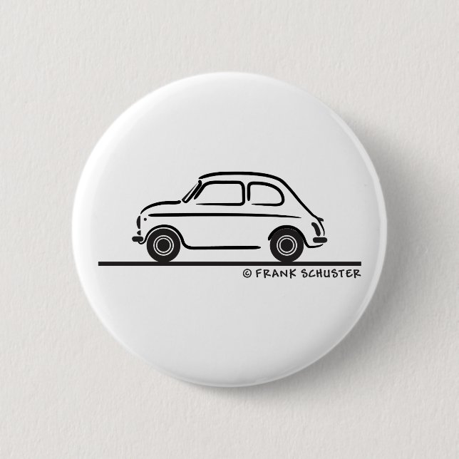 Macaron Rond 5 Cm Fiat 500 Cinquecento (Devant)