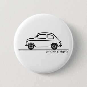 Macaron Rond 5 Cm Fiat 500 Cinquecento