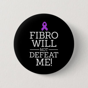 Macaron Rond 5 Cm Fibro, le guerrier de sensibilisation à la fibromy