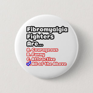 Macaron Rond 5 Cm Fibromyalgia Fighter