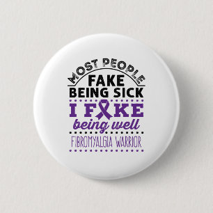 Macaron Rond 5 Cm Fibromyalgie Warria Fake Être bien