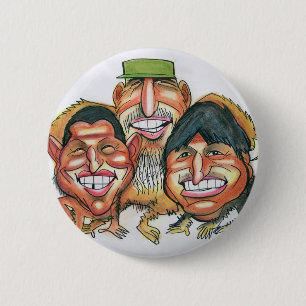Macaron Rond 5 Cm Fidel Castro, Hugo Chavez, moraux d'evo