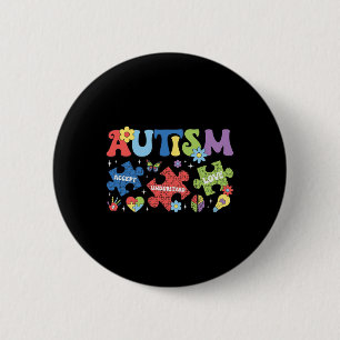 Macaron Rond 5 Cm Fier Autisme Maman Sensibilisation sur l'autisme c