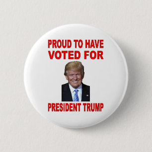 MACARON ROND 5 CM FIER D'AVOIR VOTÉ POUR LE PRÉSIDENT TRUMP