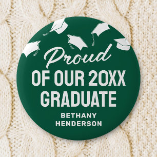 Macaron Rond 5 Cm Fier de notre Green Graduate 2025