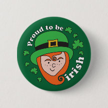 Fier d'être irlandais - bouton de lutin
