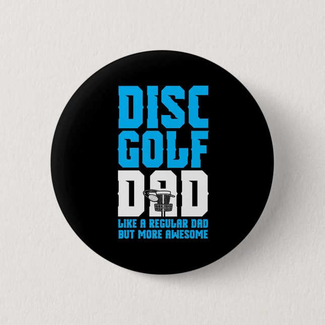 Macaron Rond 5 Cm Fier Disk Golf Papa (Devant)