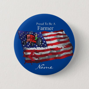 Macaron Rond 5 Cm Fier drapeau paysan patriotique Thunder_Cove