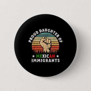Macaron Rond 5 Cm Fier Fille Des Immigrants Mexicains