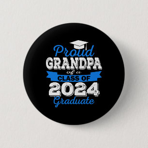 Macaron Rond 5 Cm Fier Grand-Père De 2024 Diplômé Awesome Famille Co