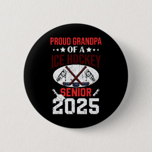 Macaron Rond 5 Cm Fier grand-père d'un senior de hockey sur glace di