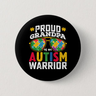 Macaron Rond 5 Cm Fier grand-père d'une famille de guerriers contre