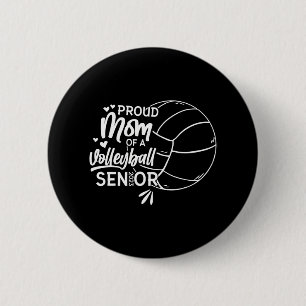 Macaron Rond 5 Cm Fier maman d'un senior de volley-ball 2023