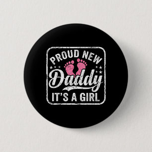 Macaron Rond 5 Cm Fier nouveau papa une fille père pour la première