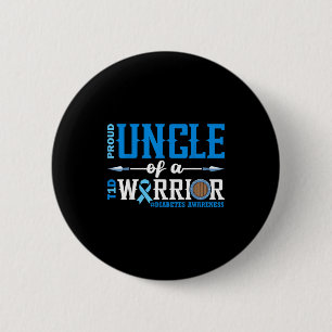 Macaron Rond 5 Cm Fier Oncle D'un Guerrier T1d Ruban De Sensibilisat