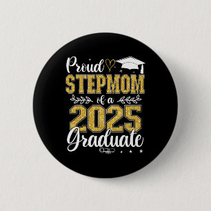 Macaron Rond 5 Cm Fier Stepmamie D'Un Cl De 2025 Gradué Senior Gradu