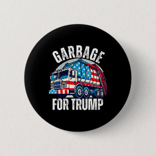 Macaron Rond 5 Cm Fier supporter de Trump poubelle Poubelle pour Tru