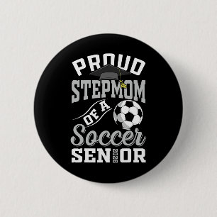 Macaron Rond 5 Cm Fière belle-mère d'un senior de soccer Cl de la pr