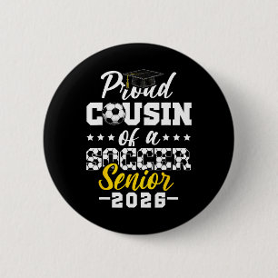 Macaron Rond 5 Cm Fière cousine d'un senior de football 2026 Gi de r