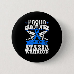 Macaron Rond 5 Cm Fière Grand-Mère D'Un Guerrier Ataxien Prix Bleu