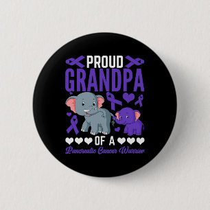 Macaron Rond 5 Cm Fière Grand-Père D'Un Cancer Pancréatique Elephant