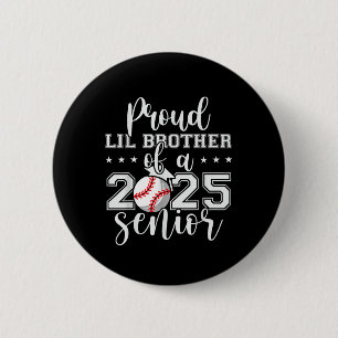 Macaron Rond 5 Cm Fière Lil Frère D'Une Gradua De Baseball Senior 20