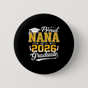 Macaron Rond 5 Cm Fière nana senior 2026 d'un diplômé de la promotio