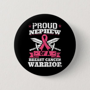 Macaron Rond 5 Cm Fière Néphouche Du Cancer Du Sein Guerrier Pink