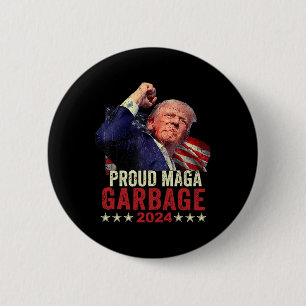 Macaron Rond 5 Cm Fière poubelle Trump Supporter 4