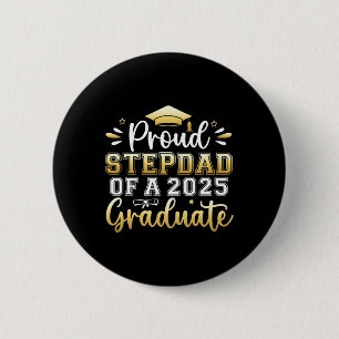 Macaron Rond 5 Cm Fière Stepdad D'Un Diplômé Supérieur De 2025