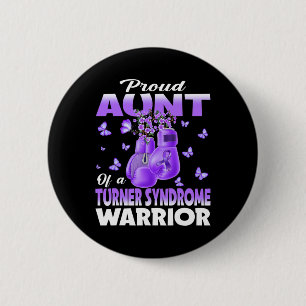 Macaron Rond 5 Cm Fière Tante D'Un Syndrome De Turner Sensibilisatio