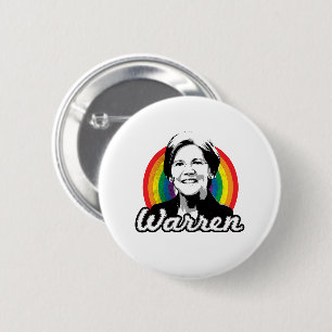 Macaron Rond 5 Cm Fierté arc-en-ciel de Warren