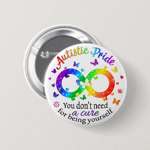 Macaron Rond 5 Cm Fierté autistique