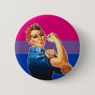 Macaron Rond 5 Cm Fierté bisexuelle de femme