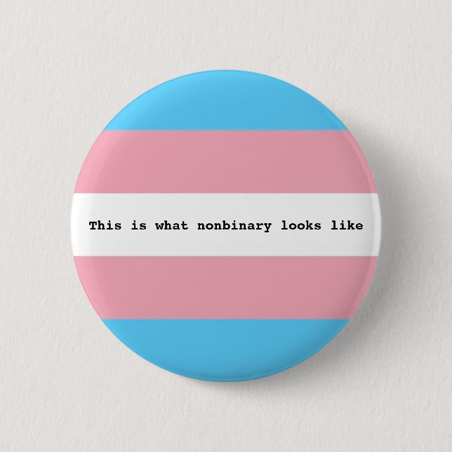 Macaron Rond 5 Cm Fierté de Nonbinary (Devant)
