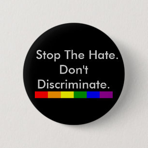 Macaron Rond 5 Cm Fierté gay anti-discrimination et égalité