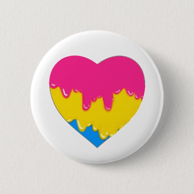 Macaron Rond 5 Cm fierté pansexual (Devant)