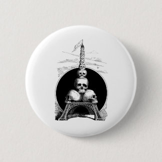 Macaron Rond 5 Cm Figaro. Tour Eiffel pour le cimetière