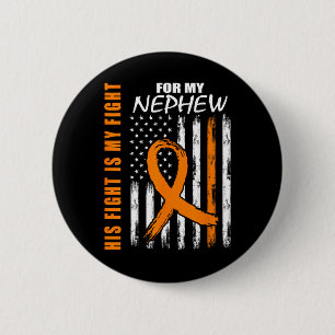 Macaron Rond 5 Cm Fight Is My Fight Nephew Leukemia Awareness Flag G