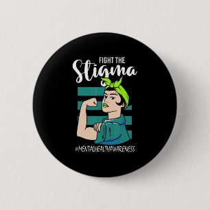 Macaron Rond 5 Cm Fight The Stigma Mind Stability Awareness