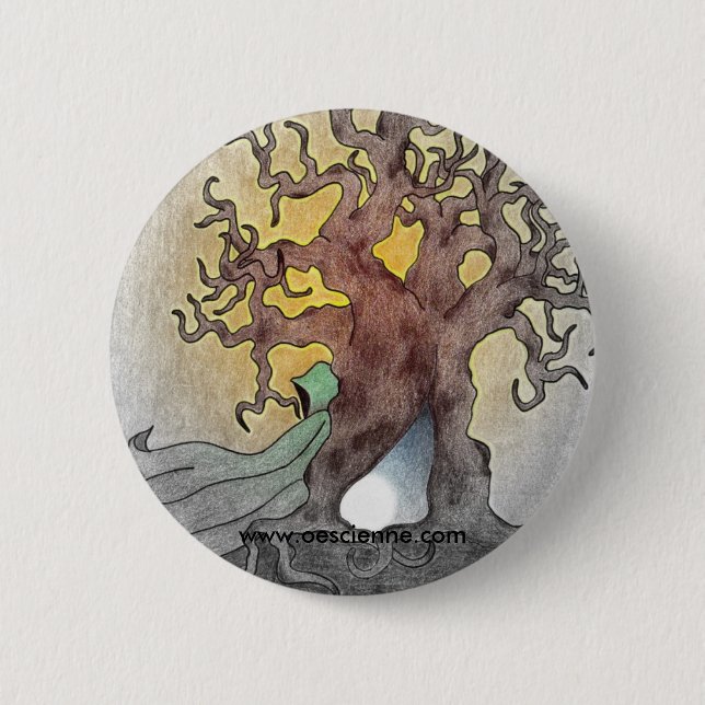 Macaron Rond 5 Cm Figure verte (Devant)