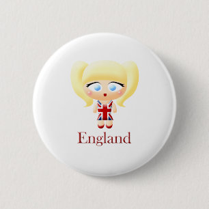 Macaron Rond 5 Cm Fille britannique
