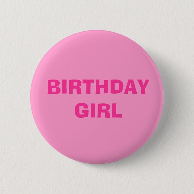 MACARON ROND 5 CM FILLE D'ANNIVERSAIRE (Devant)